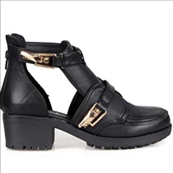 BLACK FAUX LEATHER BOOTIES - Picture 5 of 5